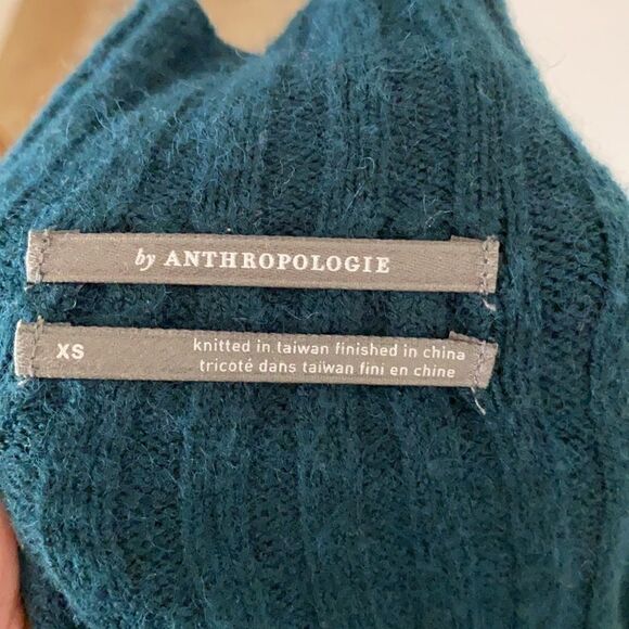 Anthropologie | Green Mock Neck Sweater | XS - Picture 6 of 6